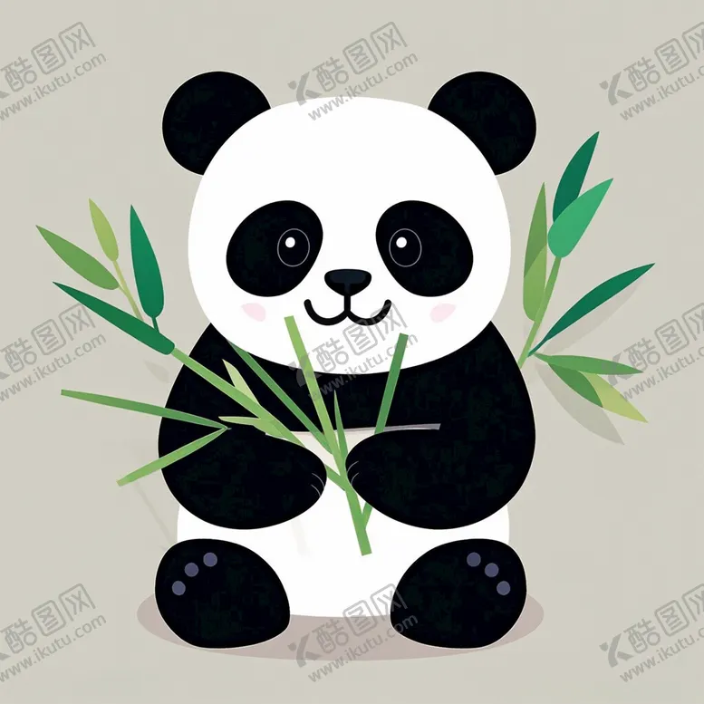 编号：50257802181252561653【酷图网】源文件下载-熊猫吃竹子