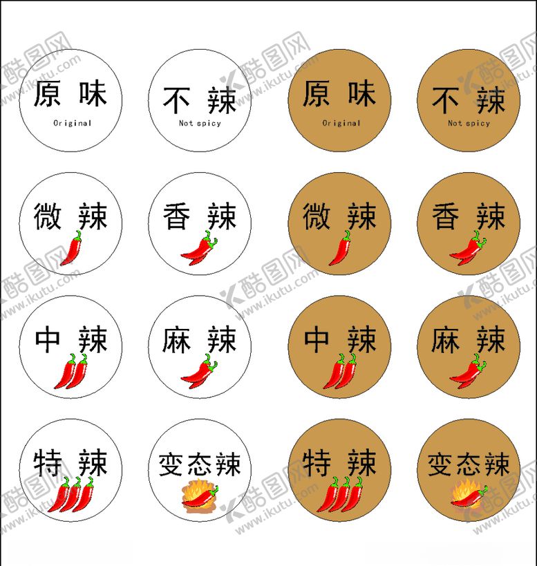 编号：26483205080247258136【酷图网】源文件下载-辣味口味贴不干胶