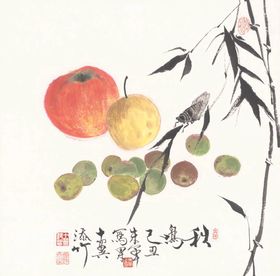 蔬菜水墨画