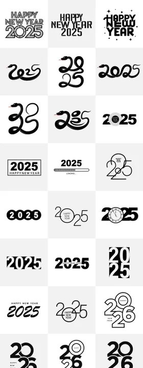 2025年蛇年数字主题文字设计