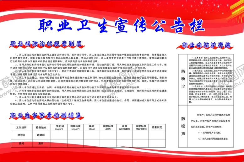 编号：51503109252147587481【酷图网】源文件下载-职业卫生宣传公告栏