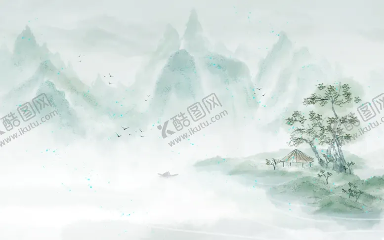 编号：81232201260734309077【酷图网】源文件下载-国画水墨山水图片