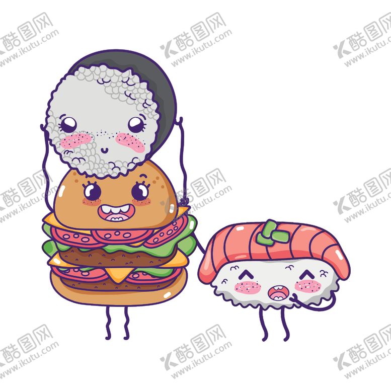 编号：87718804071004414348【酷图网】源文件下载-卡通日本寿司