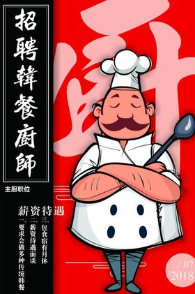 厨师招聘海报