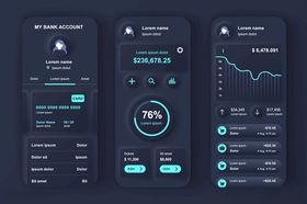 深色系手机应用界面设计