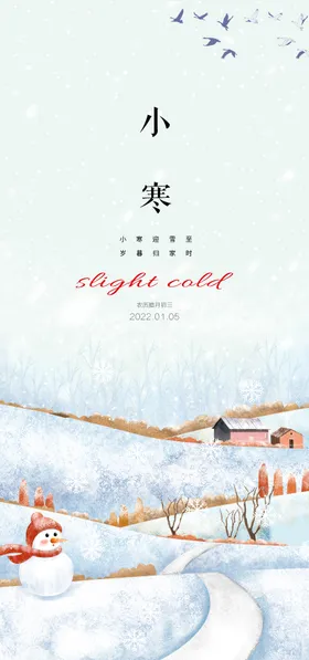小寒节气海报