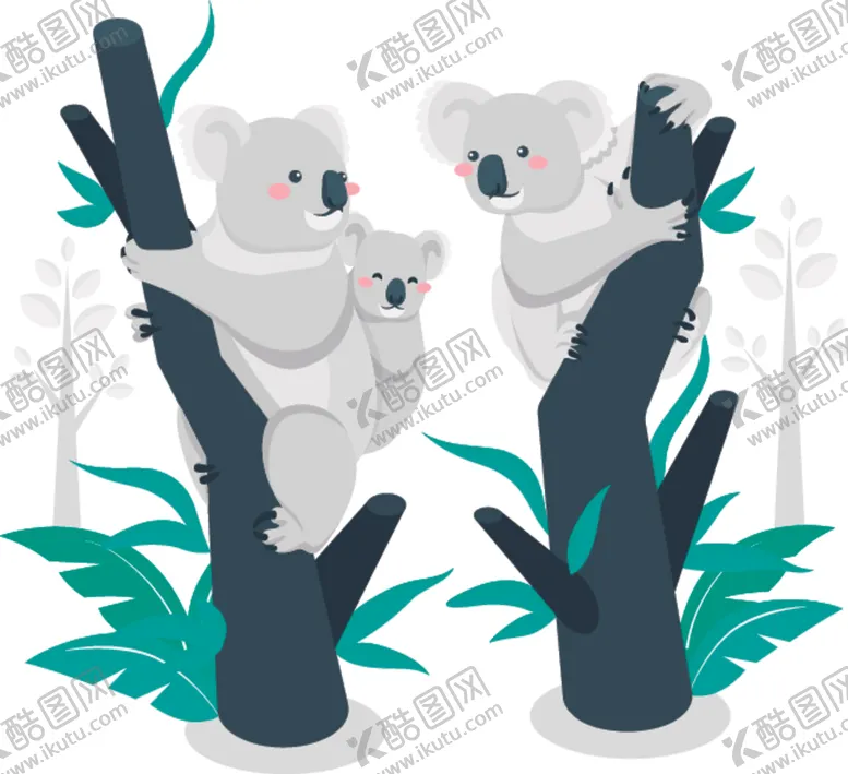 编号：13897804182338296244【酷图网】源文件下载-卡通考拉熊