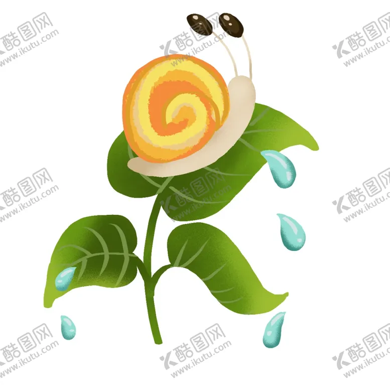 编号：66200712192324337723【酷图网】源文件下载-蜗牛与叶子