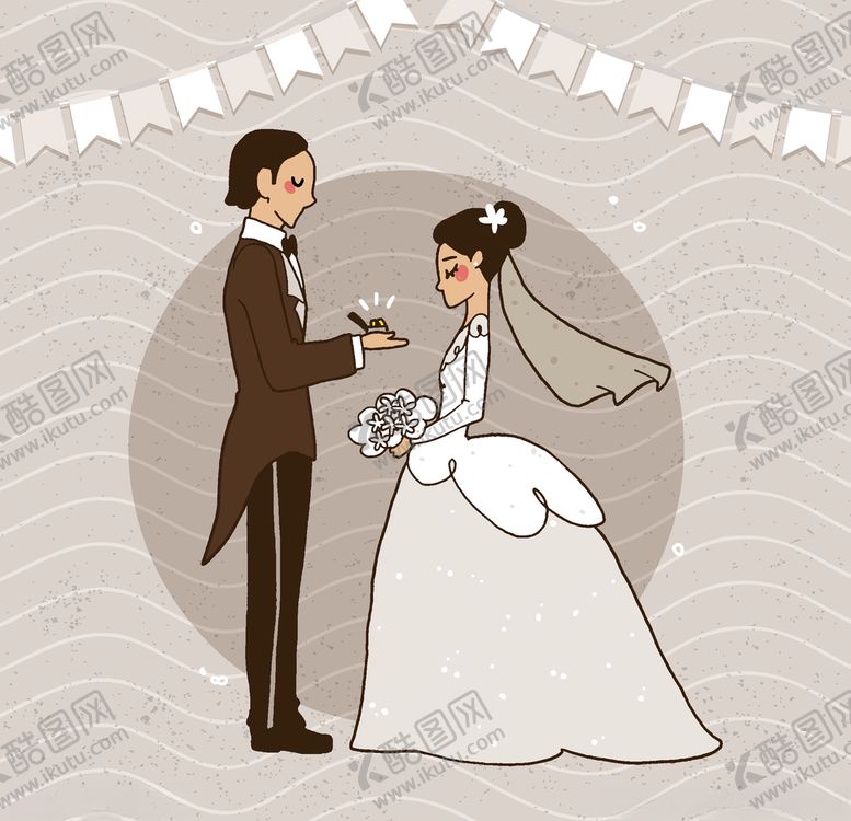 编号：62114310030411026346【酷图网】源文件下载-新郎新娘