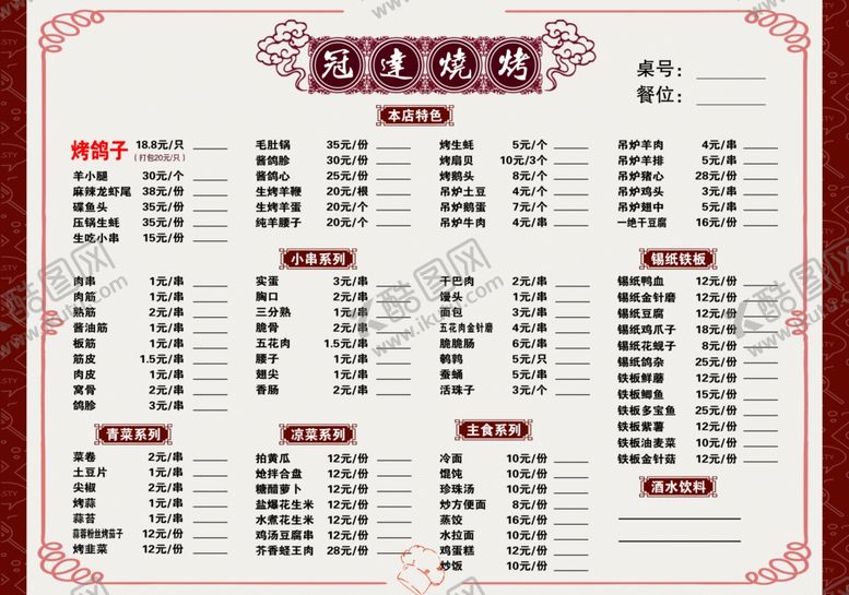 编号：24725807080623173932【酷图网】源文件下载-菜单