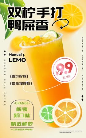 手打柠檬水果茶宣传工水果茶奶茶水果茶