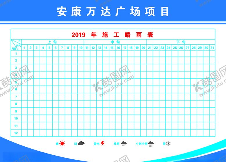 编号：87632109120215471738【酷图网】源文件下载-施工晴雨表