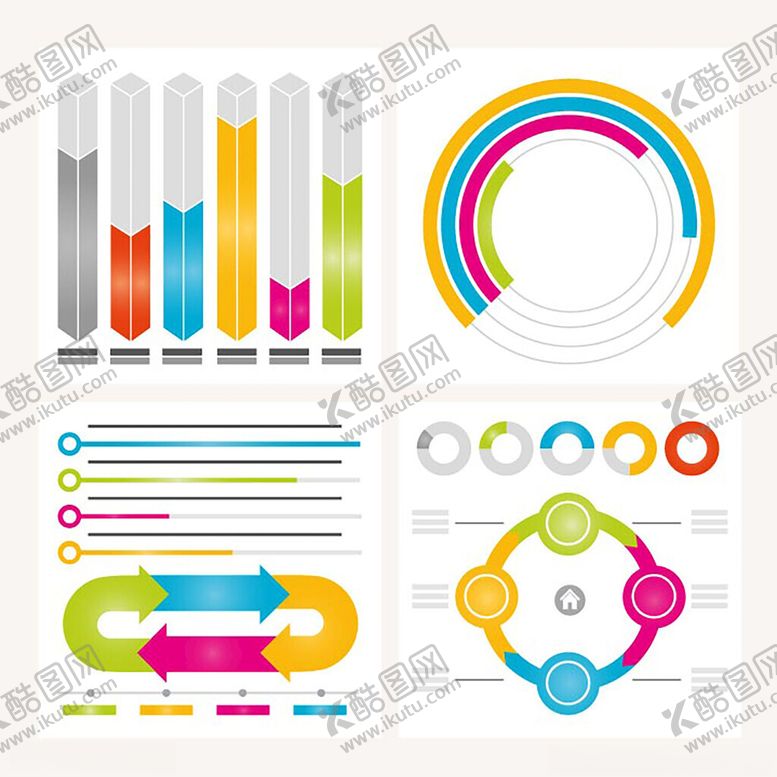 编号：26990711202102026883【酷图网】源文件下载-多彩商务图表元素集合