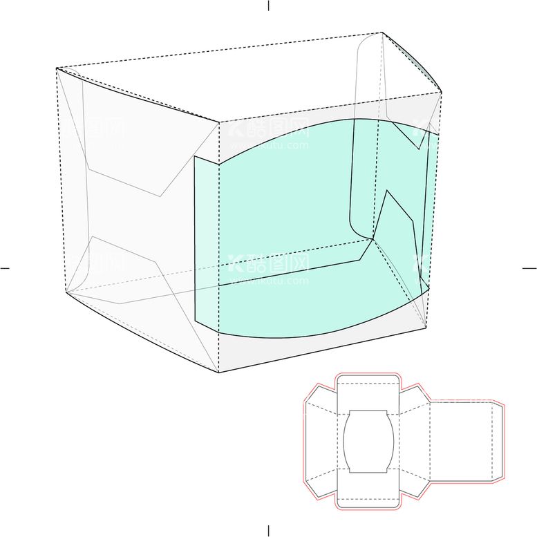 编号：79568110040632482703【酷图网】源文件下载-包装盒刀版图 