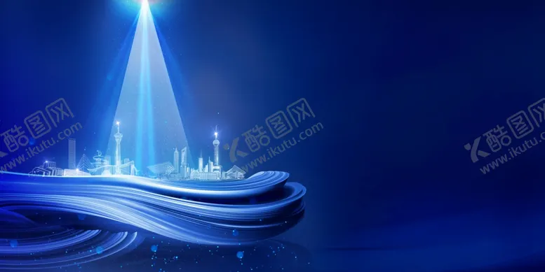 编号：34181503121657547745【酷图网】源文件下载-创意蓝色城市