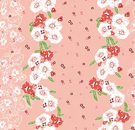 小花手绘背景水墨插画