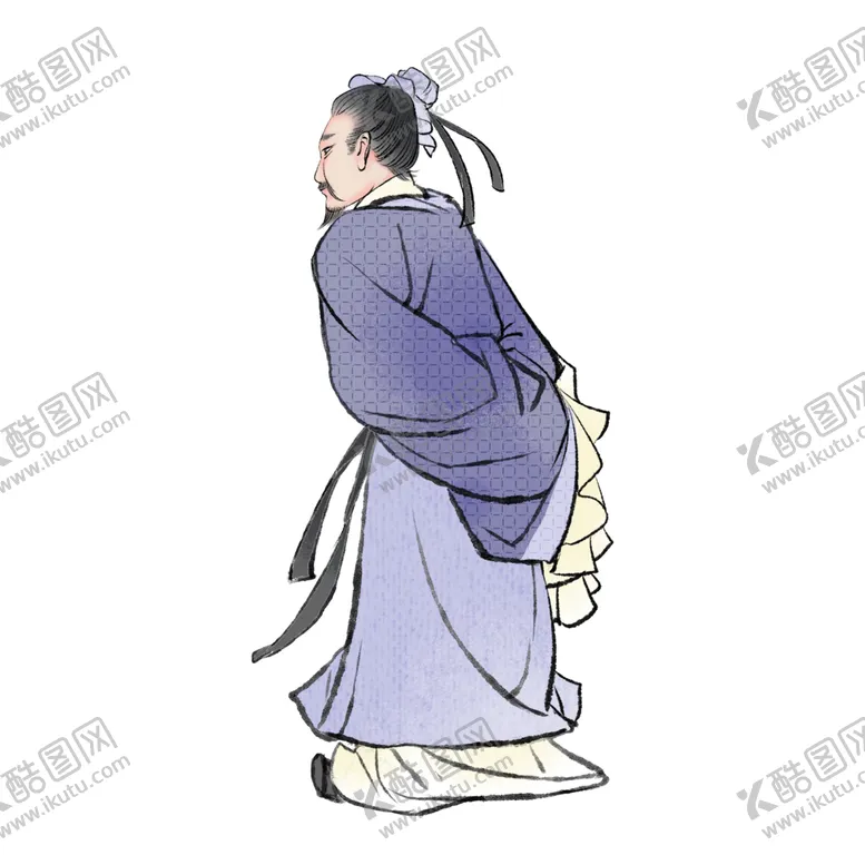 编号：54836507030733377159【酷图网】源文件下载-国学人物插画