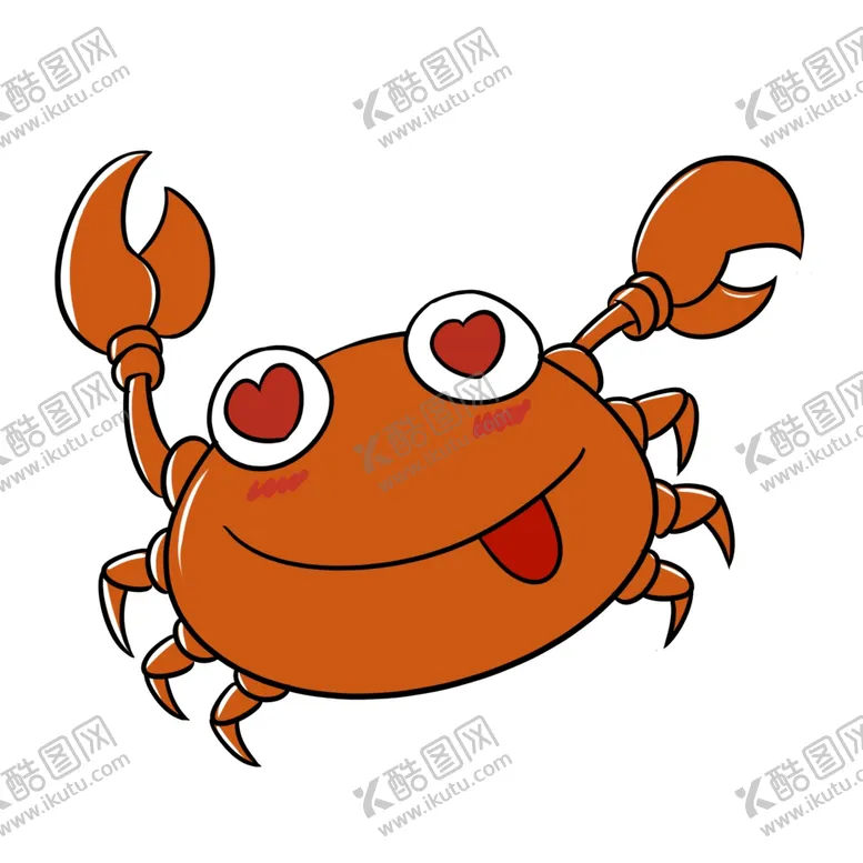 编号：62774802212227092624【酷图网】源文件下载-卡通螃蟹插画