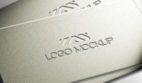 白色纸片LOGO样机