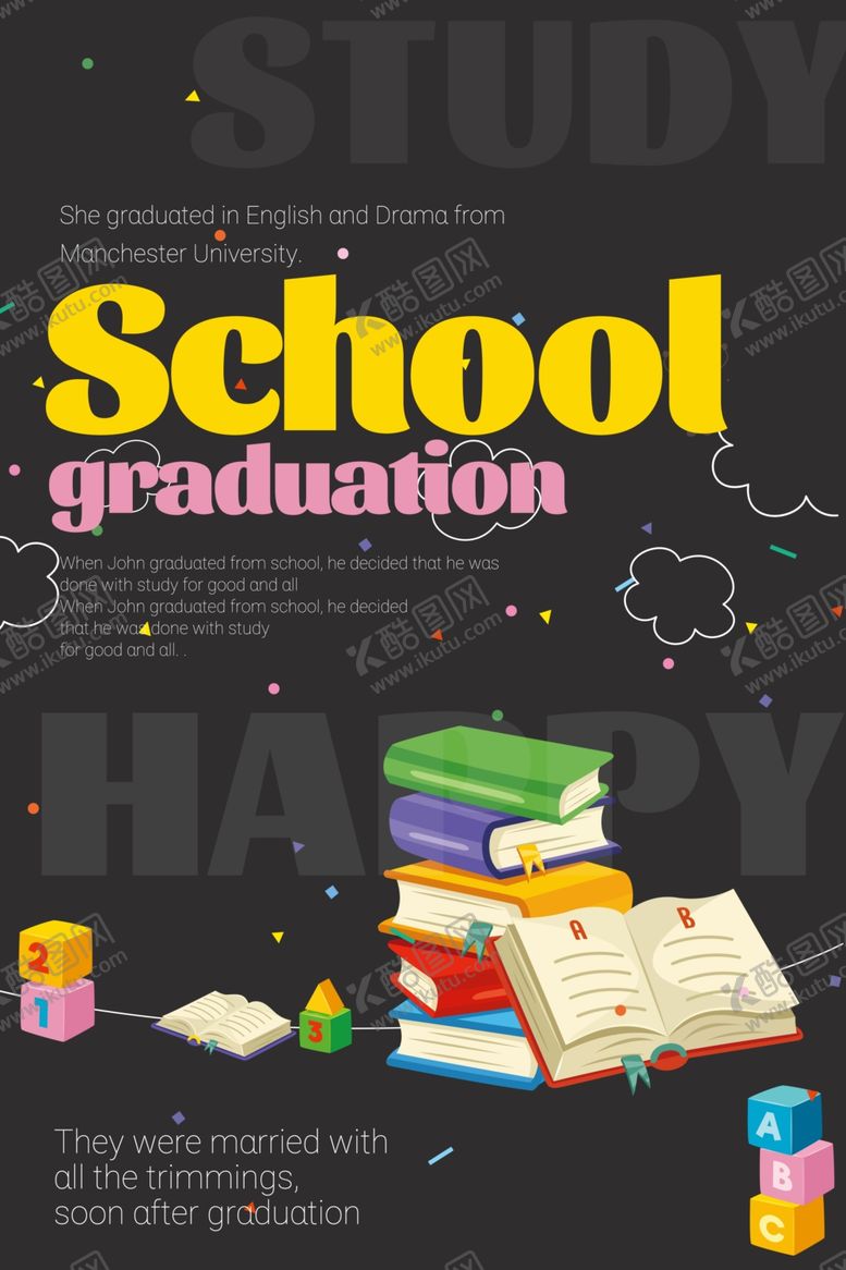 编号：72314709252036451437【酷图网】源文件下载-毕业海报