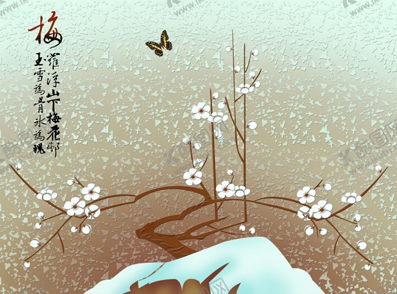 编号：94805410081752276666【酷图网】源文件下载-梅花移门图案