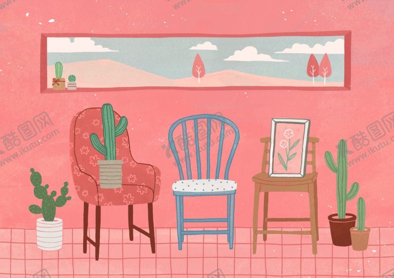 编号：71687409111643408629【酷图网】源文件下载-粉红浪漫插画