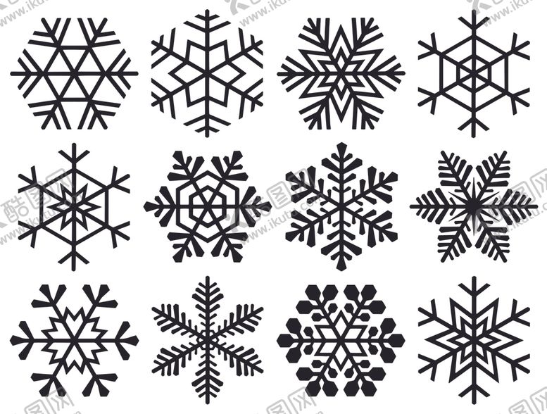 编号：59617709151018213637【酷图网】源文件下载-雪花矢量素材