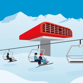 滑雪场背景冬天户外活动冬天壁纸冰天地