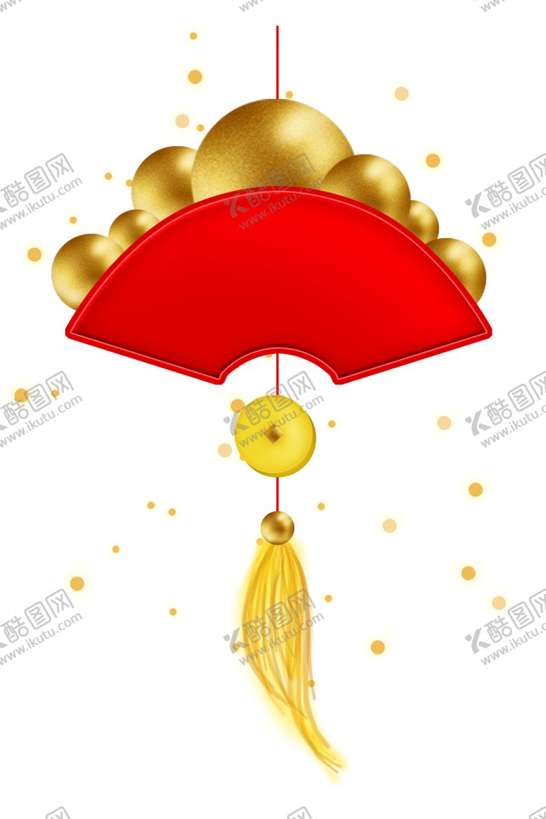 编号：93176806151038281438【酷图网】源文件下载-新年海报扇形元素PNG素材