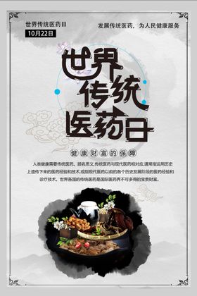 世界传统医药日海报