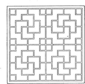 镂空花图案烂透边古典边屏风雕装修纹