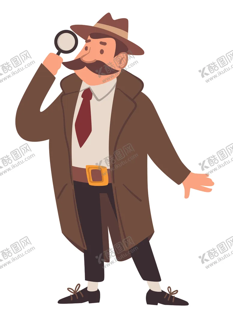 编号：96471112121310486752【酷图网】源文件下载-卡通侦探
