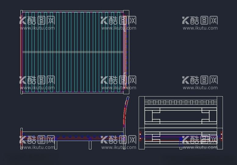 编号：12676912230206286187【酷图网】源文件下载-实木双人床