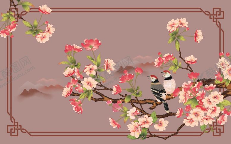 编号：33518609220349069850【酷图网】源文件下载-喜上眉梢新中式花鸟地毯设计