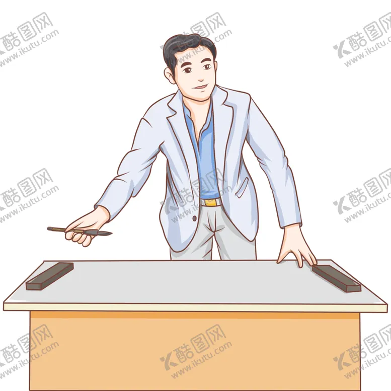 编号：41551101151036034565【酷图网】源文件下载-手绘书法人物插画