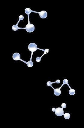 矢量气泡分子风格信息图模板