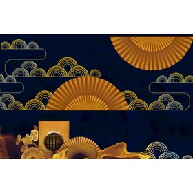 中国风元素潮山水潮装饰祥云
