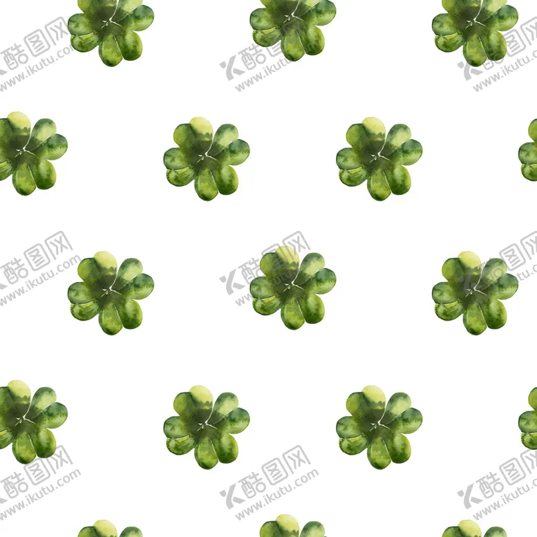 编号：83383603120325374741【酷图网】源文件下载-水彩四叶草背景