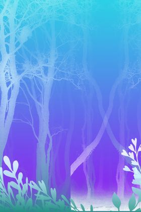 梦幻插画卡通风景插画