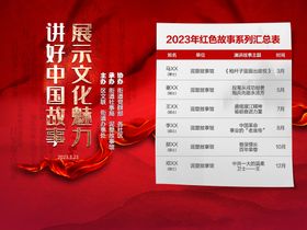 红色故事活动流程背景板