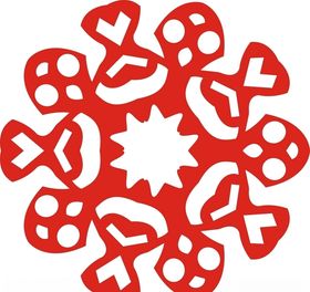 六角剪花窗花纸图案背景元素流行民族民族风