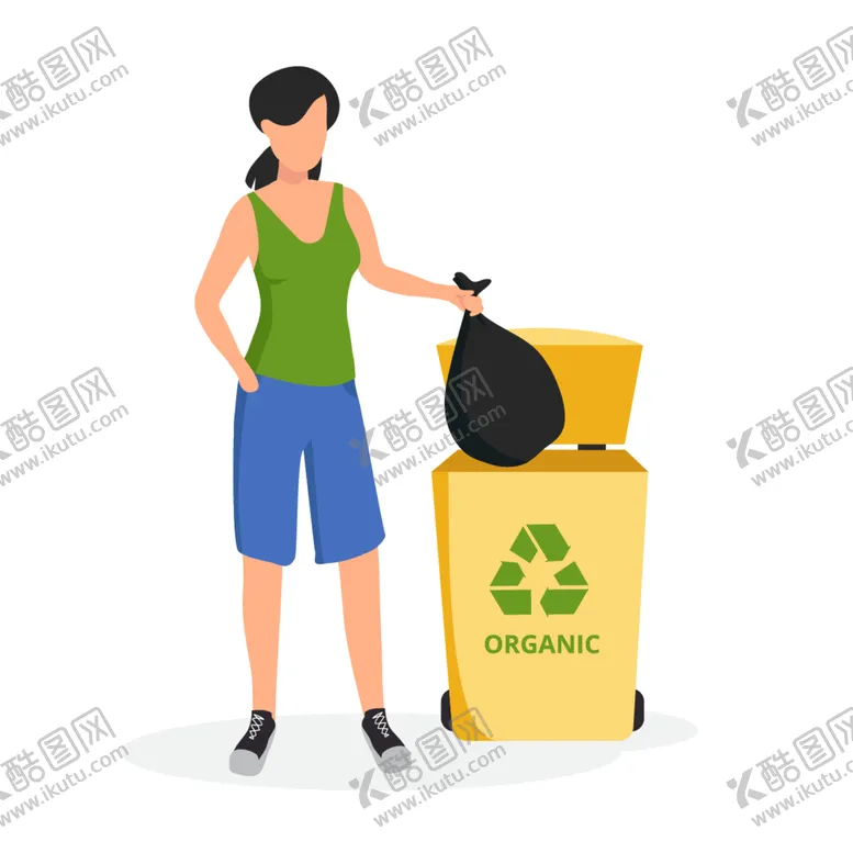 编号：43048412130524116434【酷图网】源文件下载-丢垃圾插画