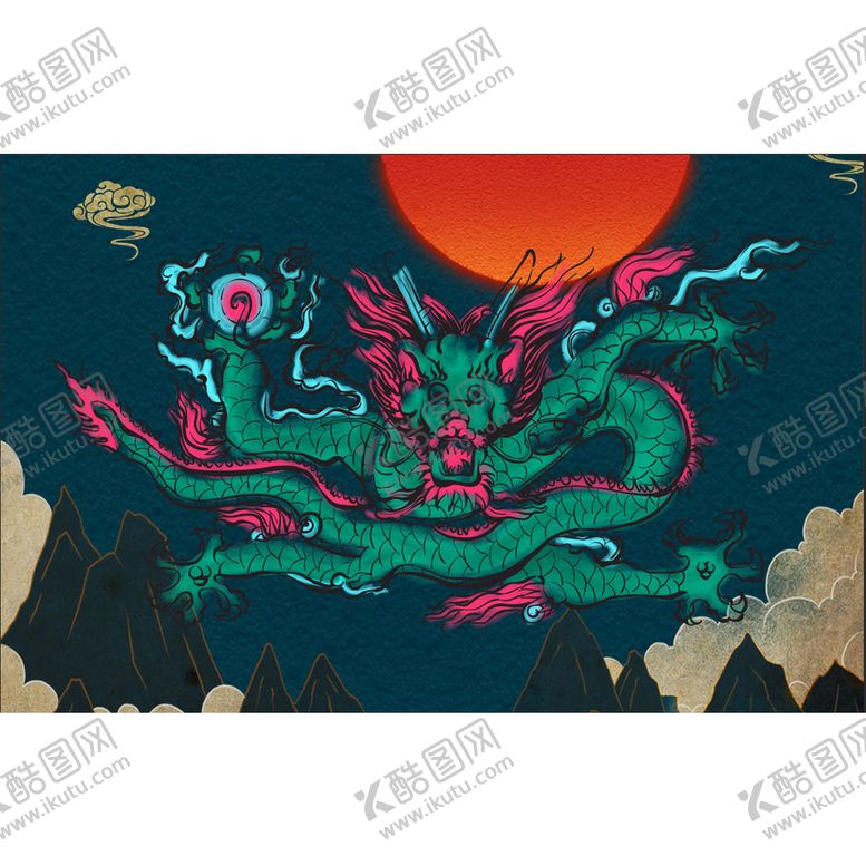 编号：55028811021644359883【酷图网】源文件下载-国潮壁画 