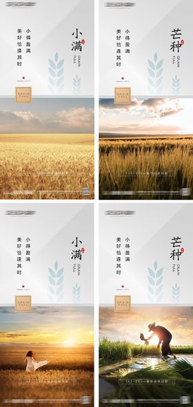 地产小满芒种节气海报