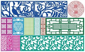 窗花镂空花纹屏风隔断雕花
