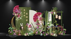 中式婚礼花卉装饰场景