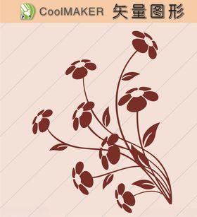 花草剪纸花草壁纸简洁手绘