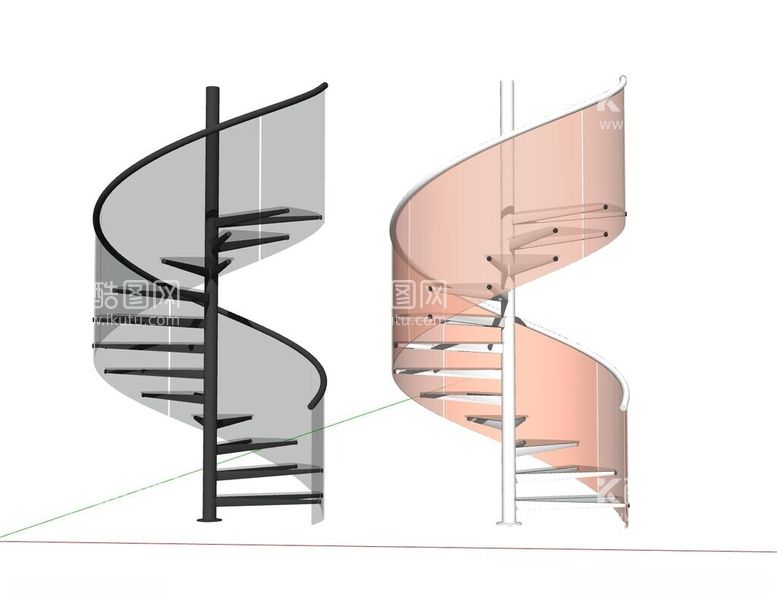 编号：77732212172318319439【酷图网】源文件下载-玻璃旋转楼梯模型