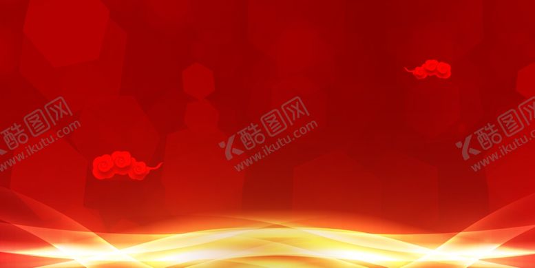 编号：50062811271739256908【酷图网】源文件下载-红色光效祥云背景