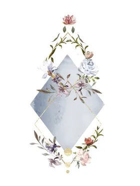 手绘花卉浪漫温馨结婚请帖设计文艺风